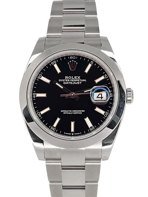 rolex oyster perpetual datejust 41 black|rolex datejust 41 ref 126300.